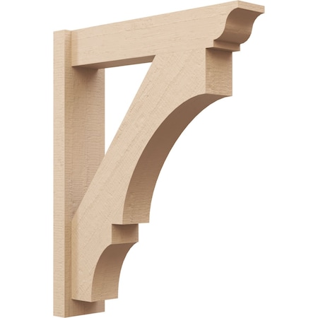 Ekena Millwork 6-in W x 26-in D x 32-in H Balboa Trad Rough Cedar Woodgrain TimberThane Outlooker, Primed Tan OUTUR060X26X32BOA04RCPR